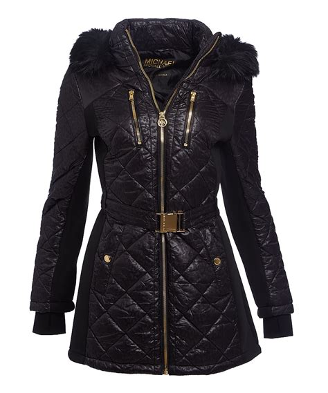 womens black coat michael kors|michael kors winter coats for women.